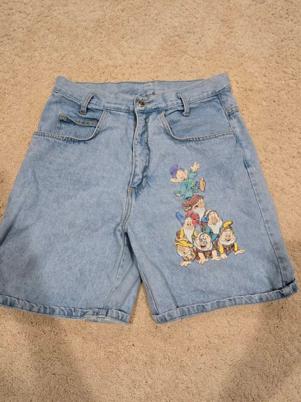 Vintage Disney Snow White And The Seven Dwarfs Denim Jeans Size Large